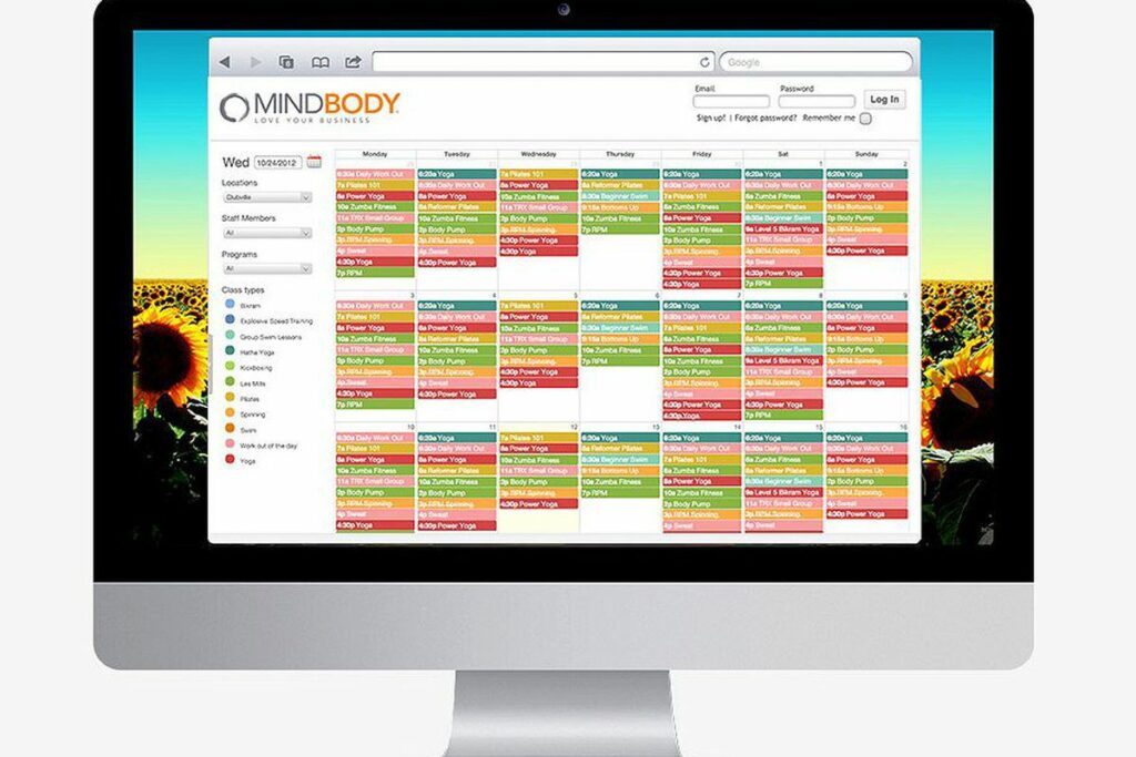 Mindbody fitness scheduling