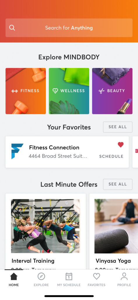 Mindbody custom app